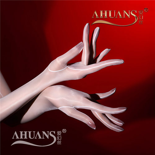 爱幻丝「觅」极光丝滑油亮手丝五指分指手套性感黑丝男女丝袜飞机 - 图0