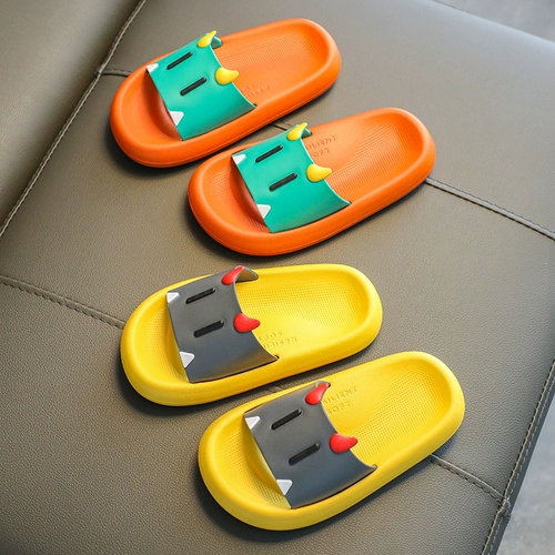 Детские летние дезодорированные мультяшные милые тапочки подходит для мужчин и женщин, нескользящие слайдеры