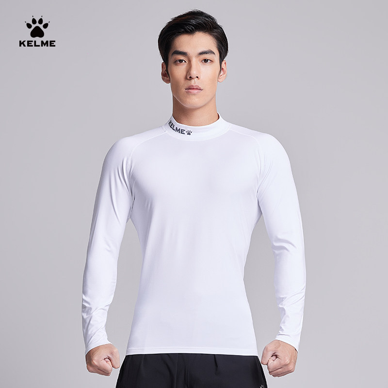 KELME/卡尔美高领运动紧身衣男长袖加绒加厚训练健身衣长袖打底T,淘宝优惠券,粉丝福利购,淘宝优惠卷