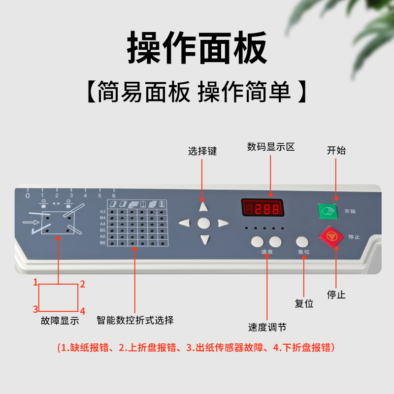 折页机全自动折纸机印刷厂说明书纸张a3对折风琴折可调速宝预306铜版纸叠纸机双胶纸内三外三折高速操作智能 - 图1