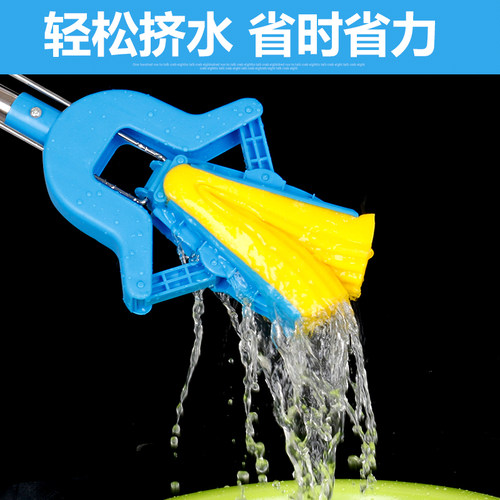 吸水海绵拖把头对折式家用胶棉拖把懒人地拖布旋转免手洗干湿两用 - 图2