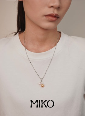 25秋冬新款天然海水正圆南洋金珠akoya拼大溪地18k吊坠时尚项链