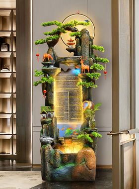 落地假山流水喷泉循环水景摆件客厅鱼缸招财风水轮玄关办公室装饰