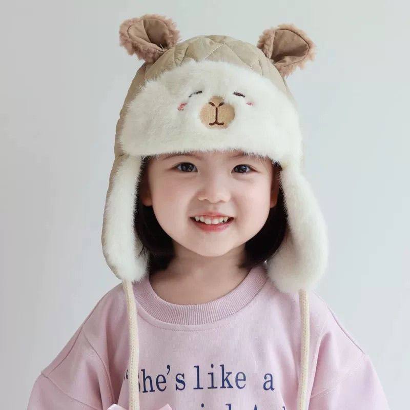儿童帽子秋冬款加厚加绒雷锋帽保暖防风护耳帽男女宝宝可爱超萌韩,淘宝优惠券,粉丝福利购,淘宝优惠卷