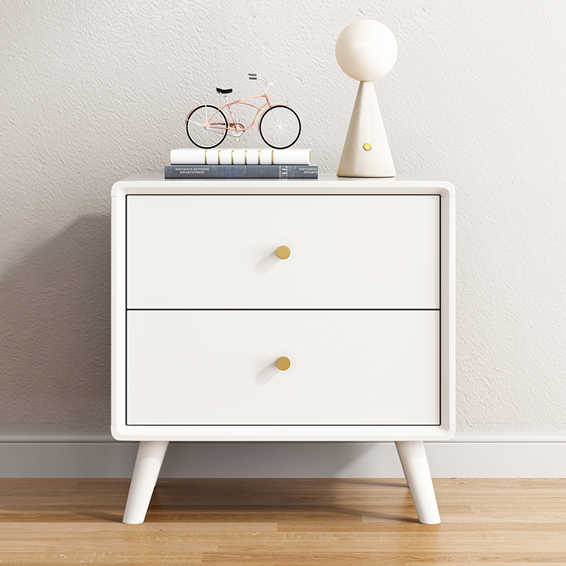 全友家居全实木床头柜小户型家用卧室2025新款北欧简约现代床边收 - 图1