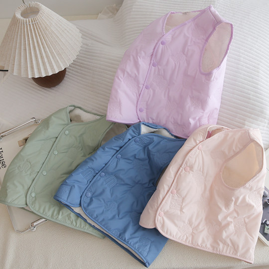 儿童加绒马甲宝宝秋冬款婴儿冬季马甲上衣男女童马夹一体棉内胆