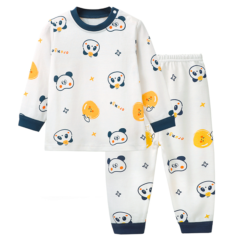木木屋宝宝秋衣套装纯棉男婴儿春秋全棉女内衣儿童睡衣长袖高腰护
