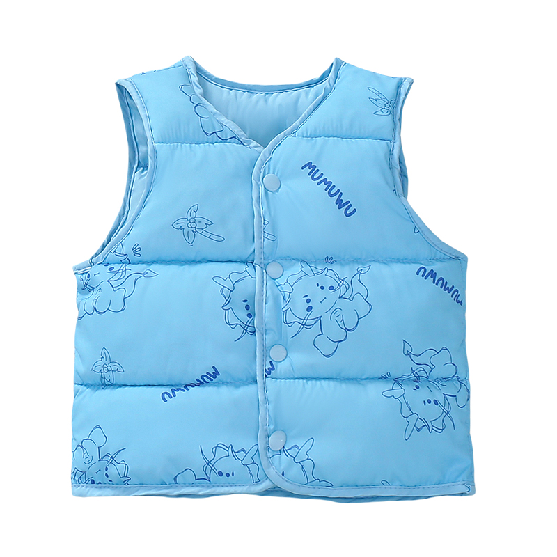 木木屋童装日系儿童春秋冬两面穿外穿马甲男女童印花马甲宝宝坎肩