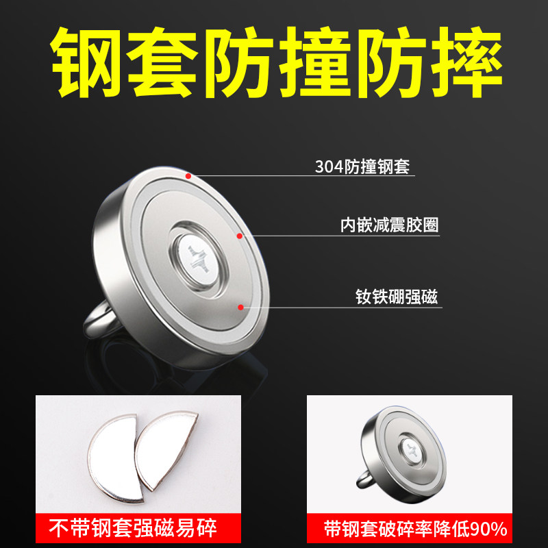 强力磁铁超强打捞强磁王吸盘高强兹挂钩钕磁石吸力三轮车棚吸铁石