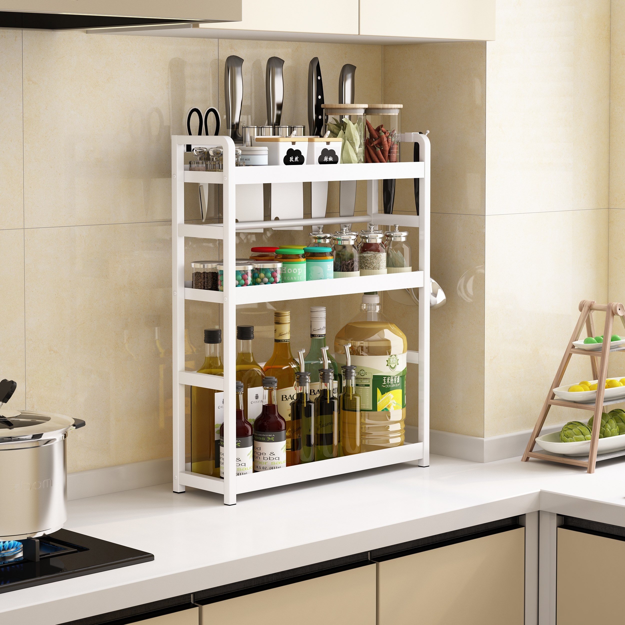 厨房置物架调料筷子刀架多功能台面调味厨具用品收纳架多层佐料架,淘宝优惠券,粉丝福利购,淘宝优惠卷