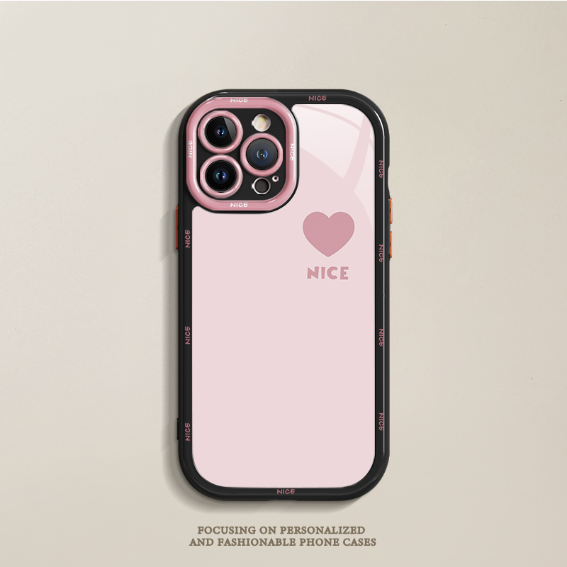 创意可爱苹果14粉色爱心手机壳13promax新款12pro奶油壳xr适用于78plus华为mate40pro流行nova89pro荣耀50-图1