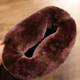 Черные утепленные удерживающие тепло универсальные комфортные зимние короткие сапоги для матери, мягкая подошва