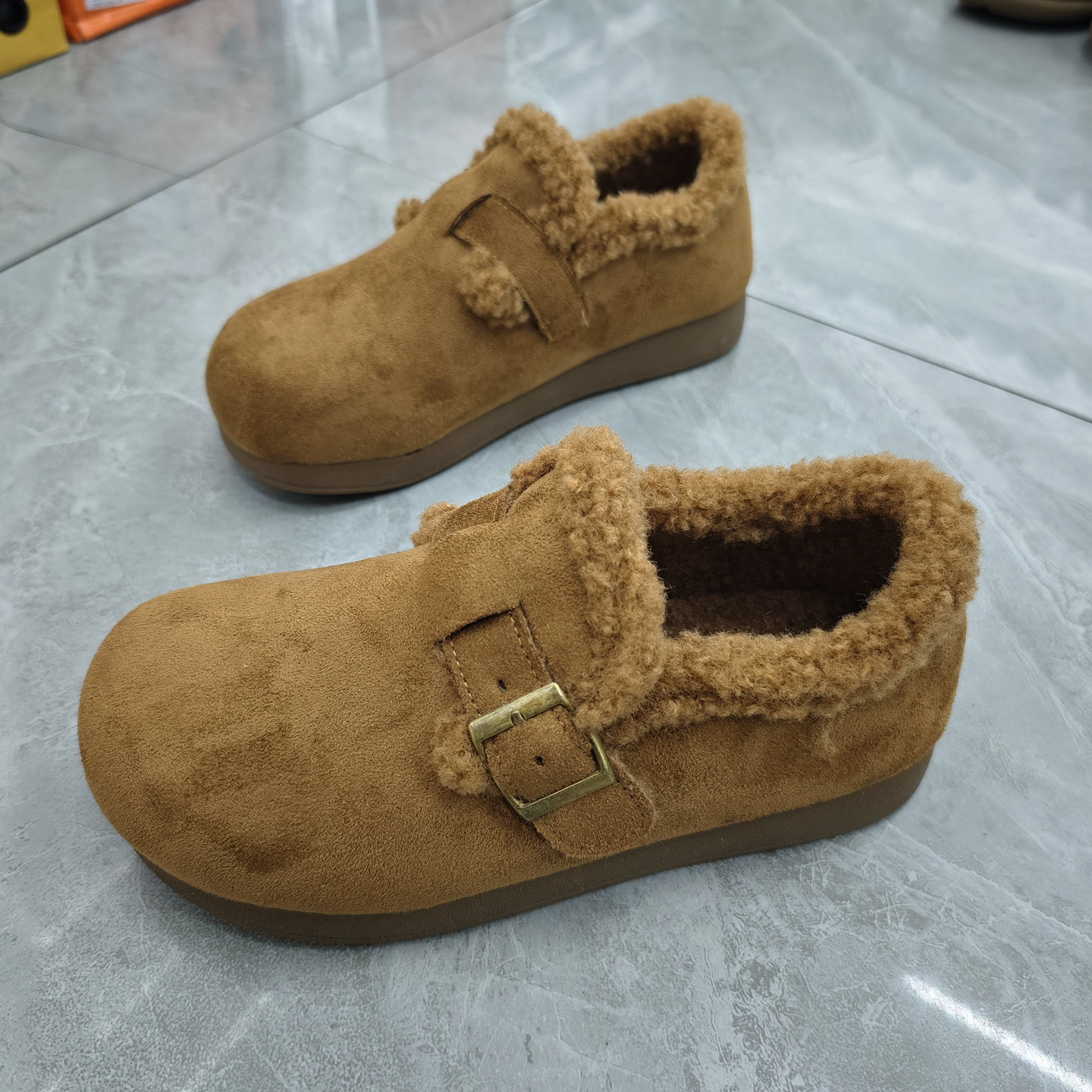 加绒加厚棉鞋女款冬季外穿保暖一脚蹬豆豆鞋防滑平底毛毛鞋孕妇鞋,淘宝优惠券,粉丝福利购,淘宝优惠卷