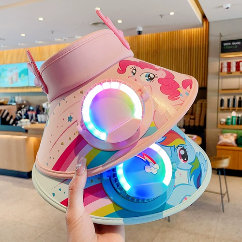 Детская шапка, пони, летний вентилятор на солнечной энергии, новая коллекция, защита от солнца