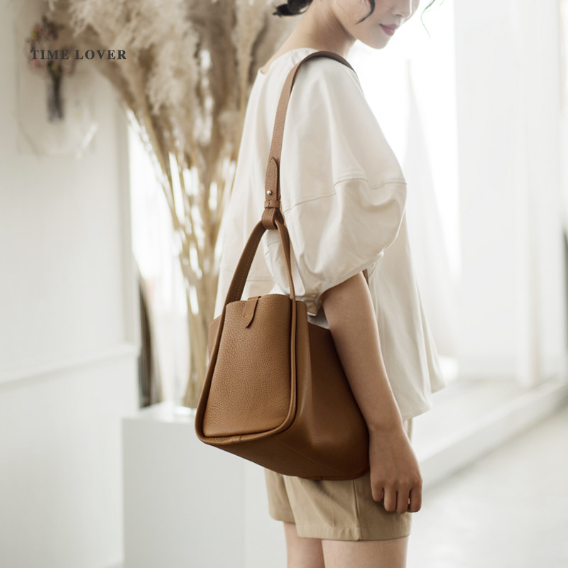 time lover菜篮子软皮2020水桶包包 timelover箱包女士包袋