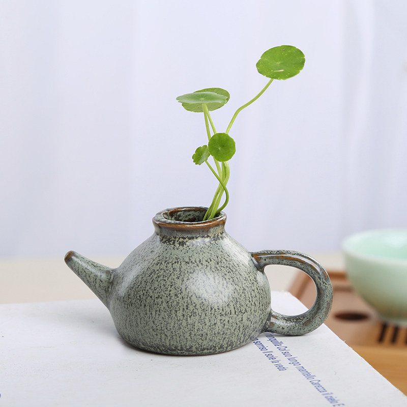 清新个性家居装饰品水培小花瓶容器摆件客厅桌面插花植物陶瓷瓶 源老舍旗舰店 淘优券