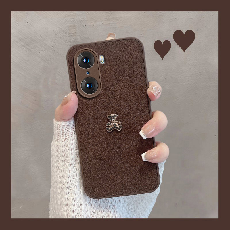 适用于华为荣耀60手机壳60pro新款女lsa一an00曲屏p60por可爱pr0复古六零曲面屏六十个性创意6o全包防摔anoo - 图0