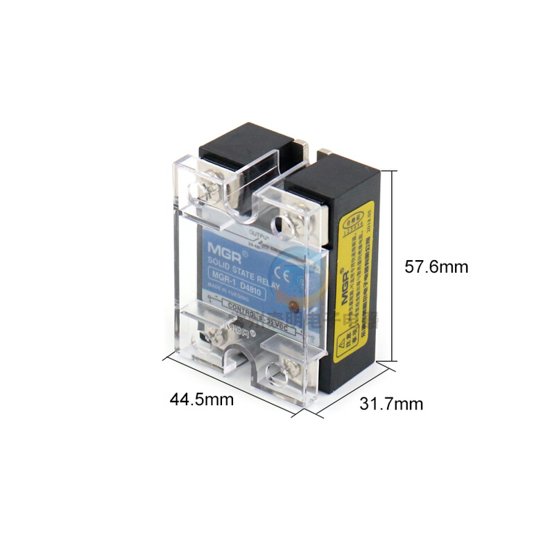 美格尔SSR 40da单相固态继电器40A -1 D4840直流控交流DC-AC* - 图2