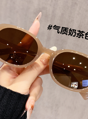 韩系复古红色墨镜女款2025新款