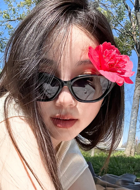 GM小框猫眼墨镜女防晒复古方圆脸