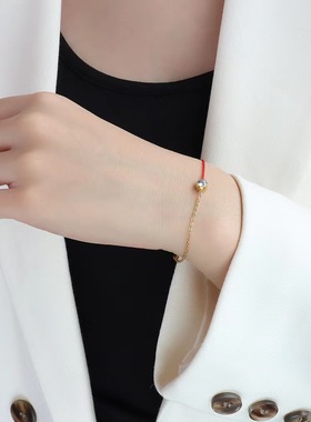 钛钢电镀18k简约不掉色手链