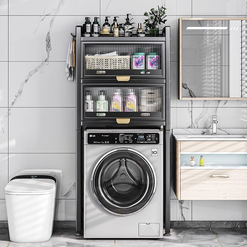滚筒洗衣机上方置物架阳台波轮马桶洗衣液浴室卫生间防尘收纳柜子,淘宝优惠券,粉丝福利购,淘宝优惠卷
