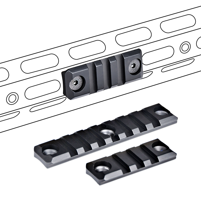 金属smr导轨片20mm皮轨护木支架Mlok导轨通用keymod鱼骨战术配件 - 图2
