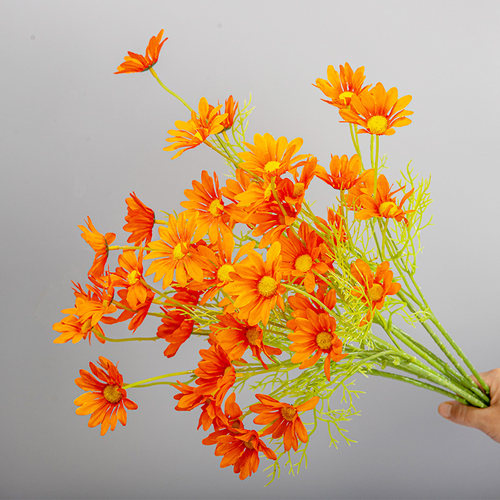 洋甘菊仿真花小雏菊假花春游拍照摄影道具家居客厅装饰花绢花摆件 - 图1