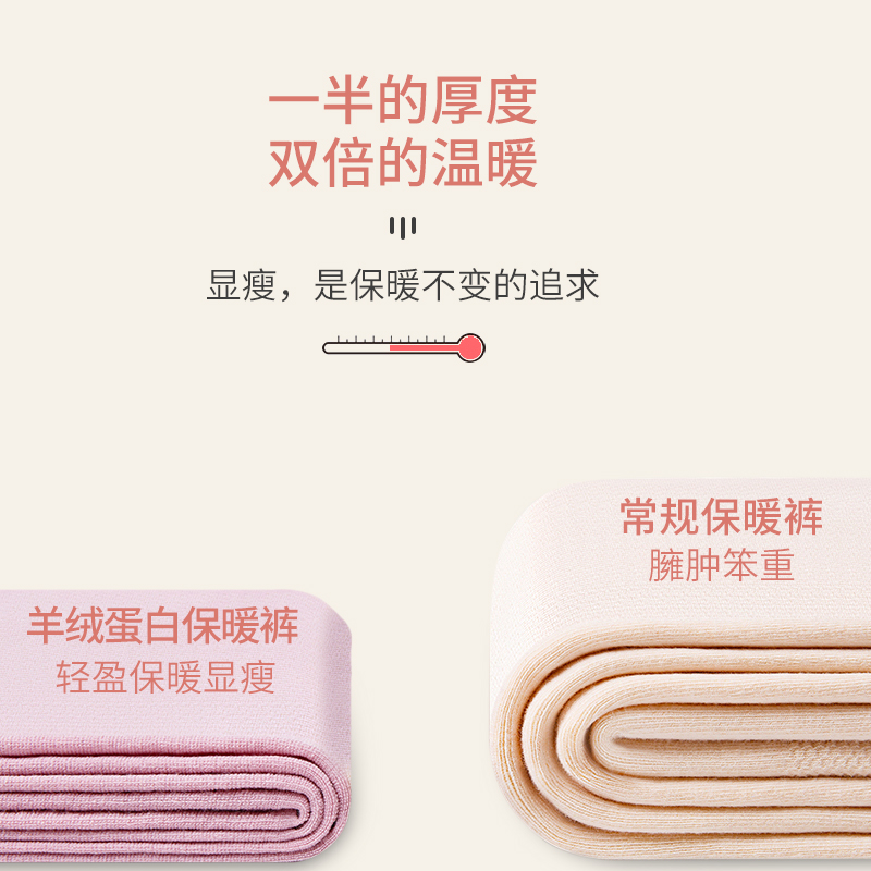 【断码】简云德绒发热女高腰秋裤加厚加绒保暖裤男士打底裤冬季HD