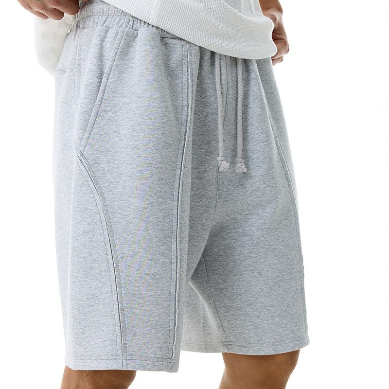 WHIMNOTION 25SS进口天丝莫代尔破骨活页短卫裤男休闲运动五分裤 - 图3