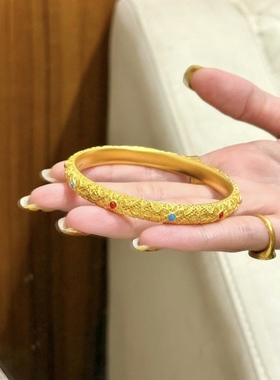 金包银花丝镶嵌珐琅彩皇后手镯女款经典首饰饰品定制定做婚嫁镯子