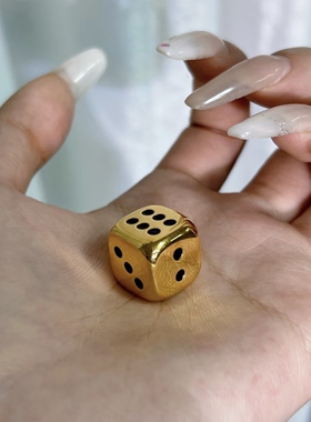 金包银骰子摆件手把件玩具招财筛子装饰可定制收藏礼品送朋友礼物