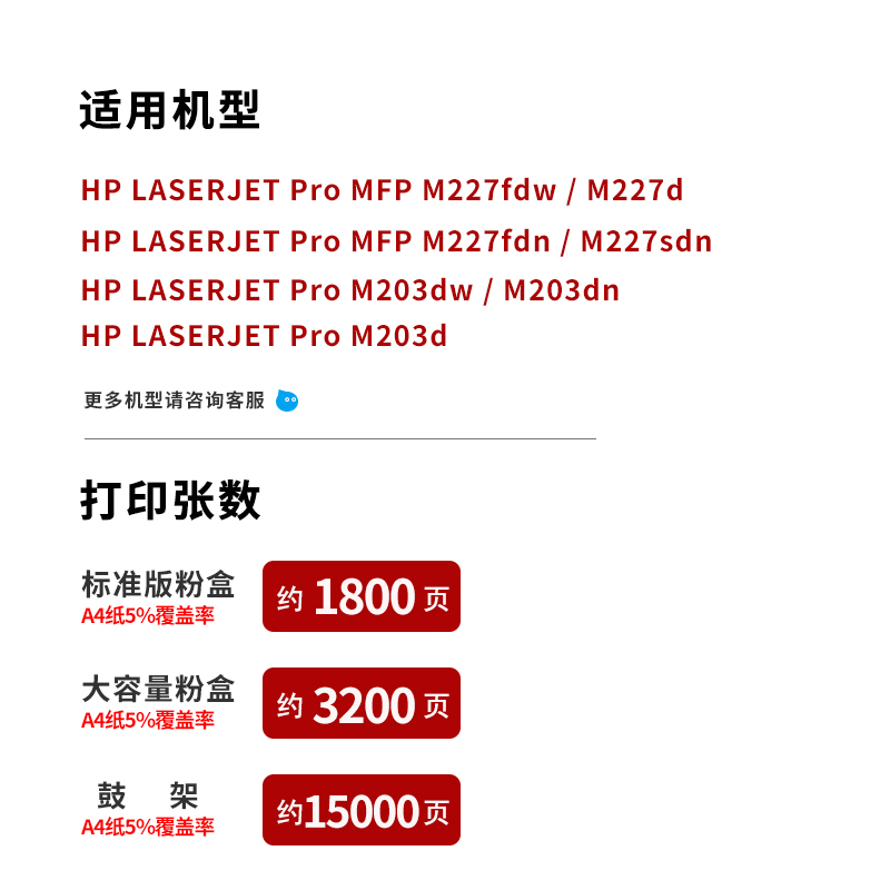 【m227fdw粉盒】适用惠普m227d m203d/dn/dw CF230A墨盒hp Laserjet  mfp m227fdn/sdn易加粉硒鼓cf232A鼓架 - 图0