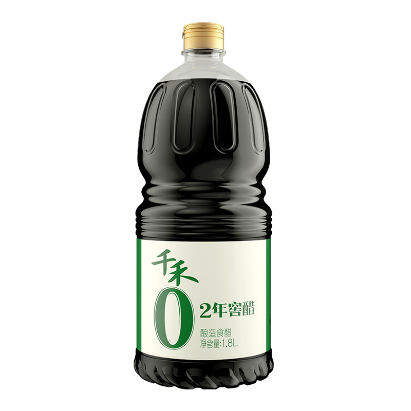 千禾零添加醋2年窖醋1.8L大瓶装纯粮食酿造家用老陈醋凉拌调味品-图0