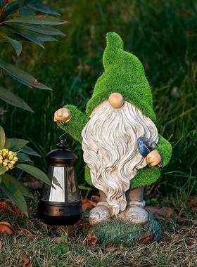 户外太阳能灯精灵树脂工艺摆件