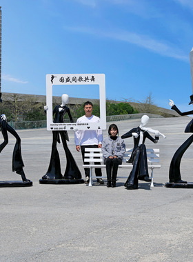 抽象音乐人雕塑运动人物模型商业街广场健身打卡拍照美陈装饰摆件