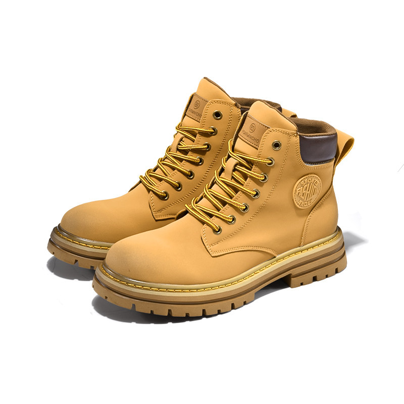 大黄靴女款春秋厚底英伦风2025新款女鞋川西旅游黄色踢不烂马丁靴,淘宝优惠券,粉丝福利购,淘宝优惠卷