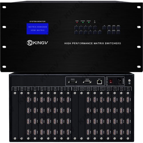 王视HDMI矩阵28进28出24出20出16出12出8出4出遥控串口可选网口