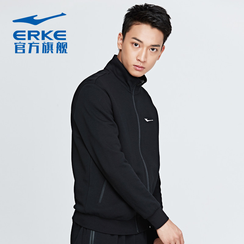 鸿星尔克运动男秋冬长袖开衫卫衣 鸿星尔克outlets店运动卫衣/套头衫