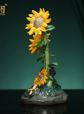 北将黄铜桌面摆件客厅礼盒装礼品