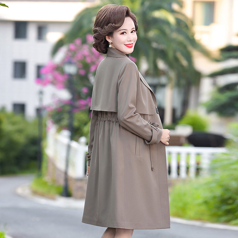 中年女士高贵洋气中老年女装50风衣 蜜韵姿中老年女装