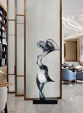 新款直销售楼处新款超大型酒店会所落地透明树脂摆件别墅大厅软装