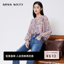 Miss Sixty Spring Autumn New Jeans Woman Three-ring High Waist Breaking Hole 70% Horn Pants