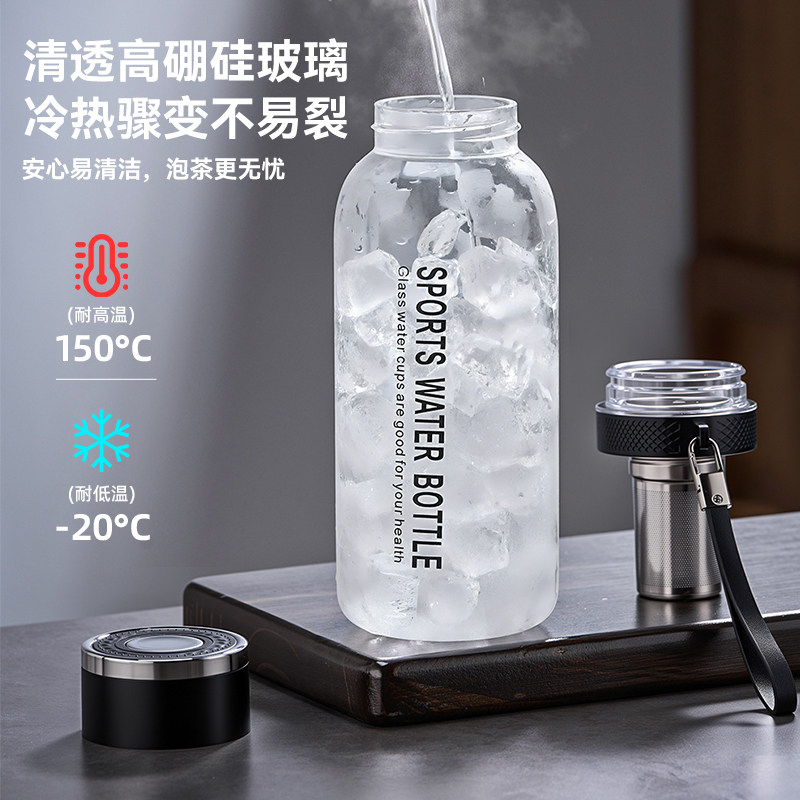 一键开盖车载高硼硅玻璃杯大容量水杯新款防摔防爆耐高温泡茶杯子,淘宝优惠券,粉丝福利购,淘宝优惠卷