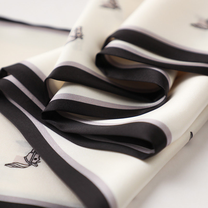 黑白小长条丝巾女春秋夏季搭配衬衫西装领巾飘带护颈围脖子薄围巾,淘宝优惠券,粉丝福利购,淘宝优惠卷