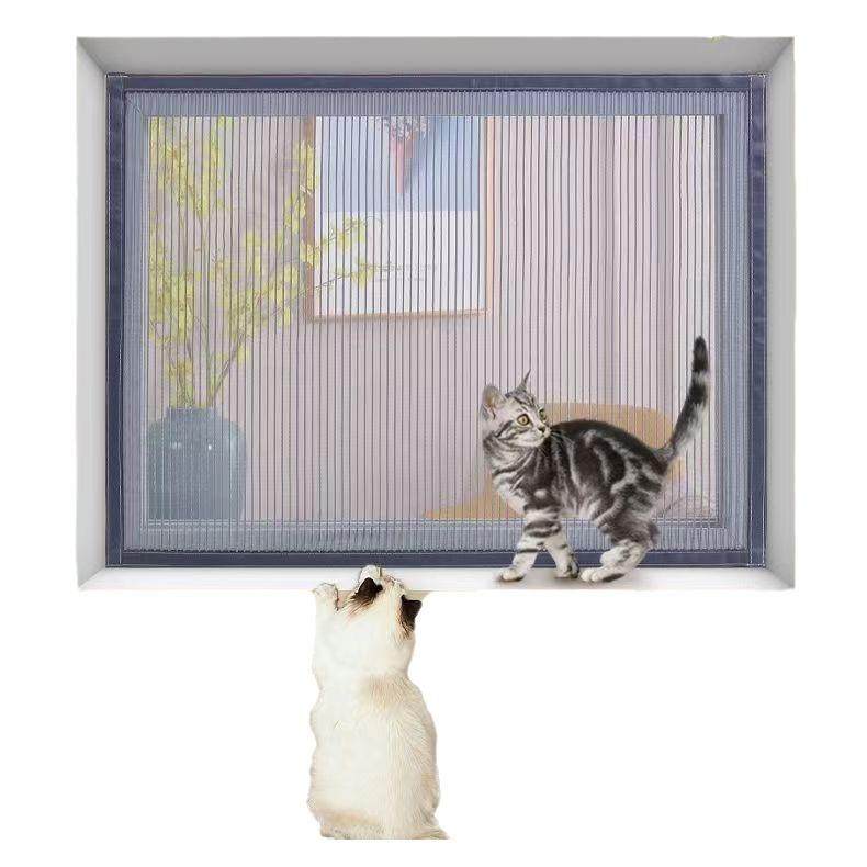 新款直销金刚网加密防蚊窗纱网仿鱼线网防虫防猫爪魔术贴简易免打,淘宝优惠券,粉丝福利购,淘宝优惠卷