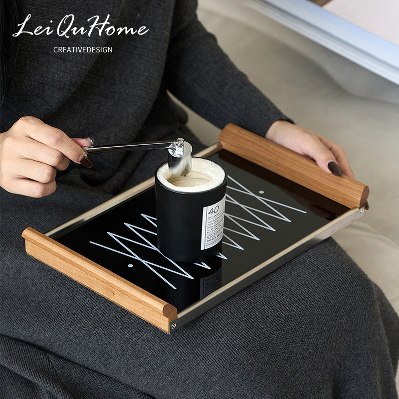 LeiQuHom轻奢香薰托盘长方形玄关钥匙化妆品收纳装首饰品桌面摆件,淘宝优惠券,粉丝福利购,淘宝优惠卷
