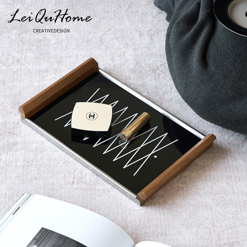 LeiQuHom轻奢香薰托盘长方形玄关钥匙化妆品收纳装首饰品桌面摆件,淘宝优惠券,粉丝福利购,淘宝优惠卷