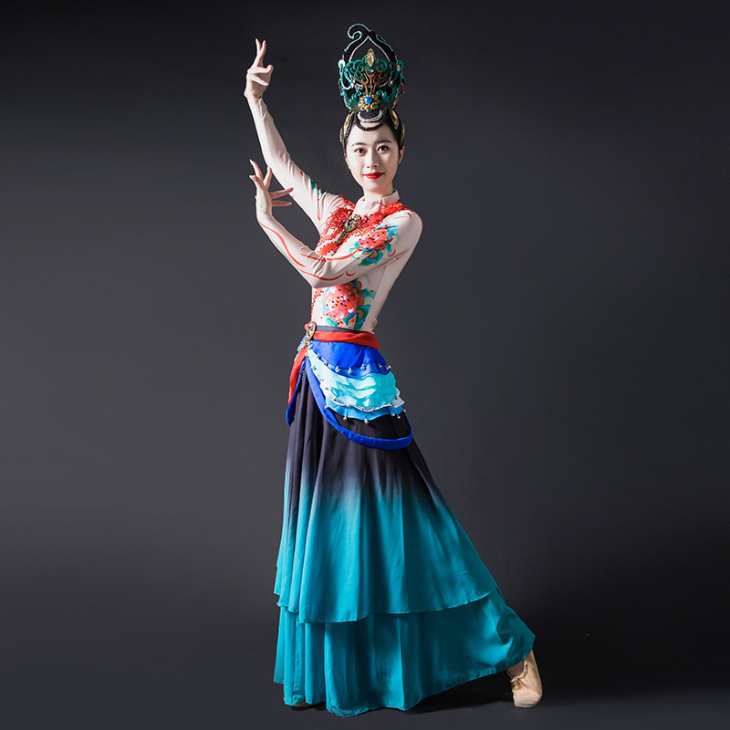 古典舞敦煌仙女飞天中国风女表演服 苏缕民族服装/舞台装