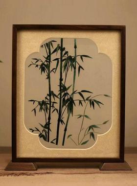 苏绣纯手工双面绣桌面摆台中国风乔迁送礼商务礼品出国送老外